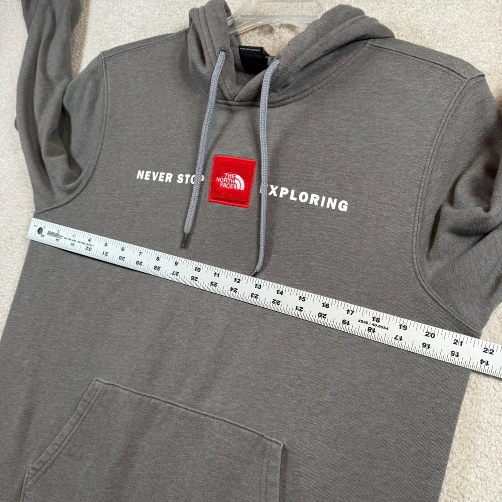 The North Face Hoodie Mens Medium Grey Never Stop Exploring Pullover Sweatshirt